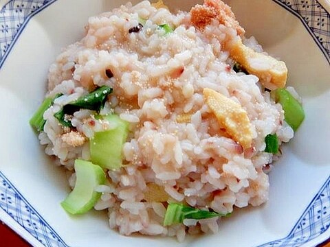 まな板なし4分!?数の子&明太子ちょっとの粥♪